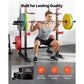 Power Cage Power Rack, Multifunctional Barbell Squat Rack with Adjustable Height, Home Gym Strength Training Workout Equipment with J-Hooks & More Fitness Attachment for Bench Press Pull-Up Dips