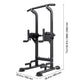 Pull Up Bar, 330 LBS Power Tower Dip Station, Workout Dip Station with H-Shaped Stable Base & Back Pad, Adjustable 12 Level Height Free Standing Chin Up Bar for Back, 4-Level Adjustable Back Pad
