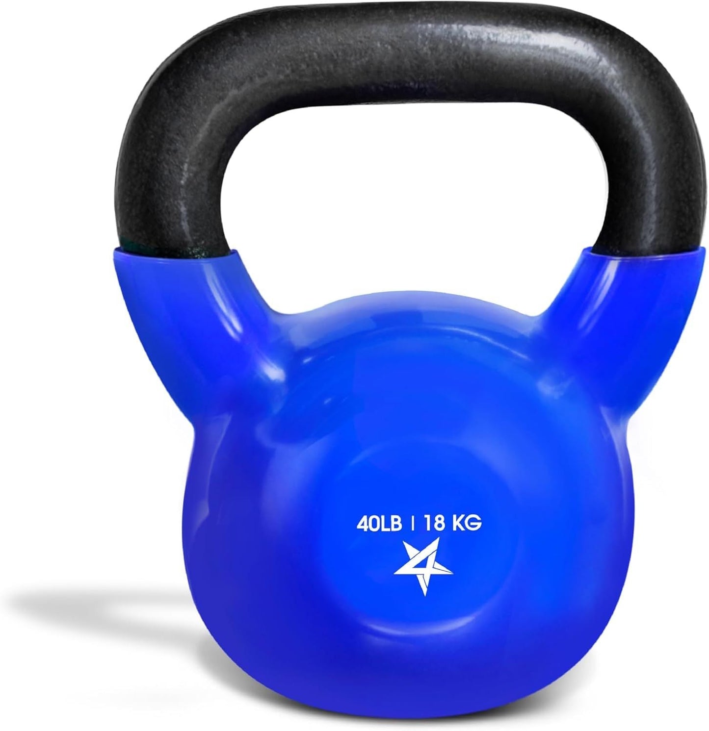 Vinyl Coated Cast Iron Kettlebell – 5–100 lb Strength Training