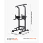 Pull Up Bar, 330 LBS Power Tower Dip Station, Workout Dip Station with H-Shaped Stable Base & Back Pad, Adjustable 12 Level Height Free Standing Chin Up Bar for Back, 4-Level Adjustable Back Pad