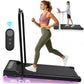 Under Desk Treadmill, Walking Pad, 2 in 1 Portable Treadmill with Handle Remote Control LED Display, Walking Jogging Machine for Home Office Use Black