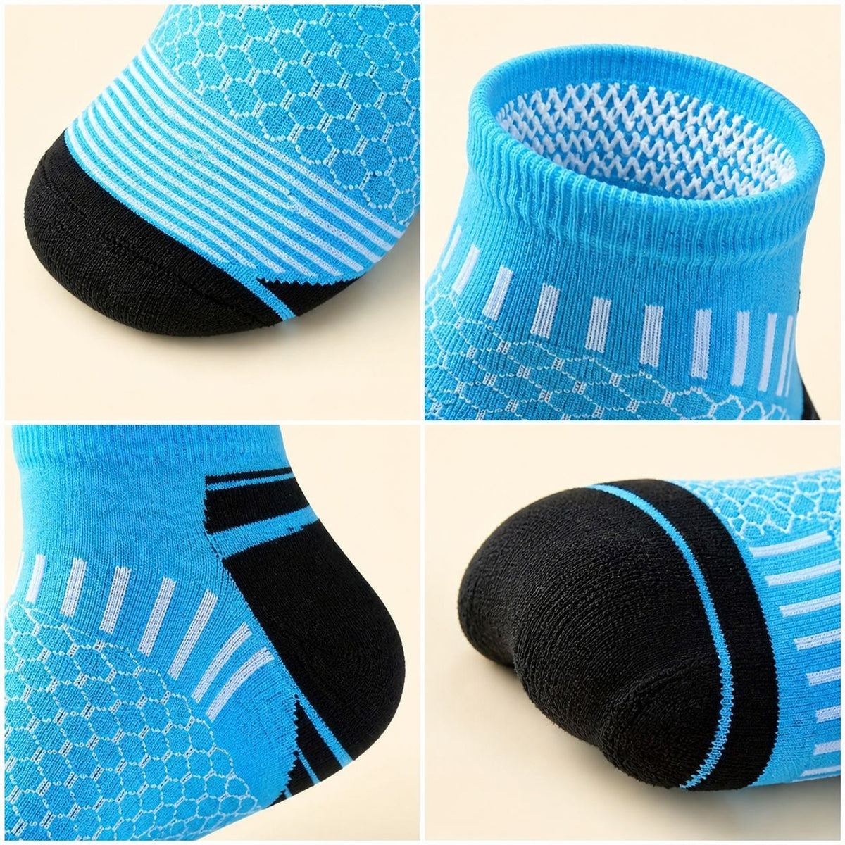 20 Pairs Athletic Socks, Breathable & Comfortable One Size Fits Most Ankle Socks, Short Crew Socks for Men and Women, Unisex