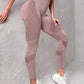 3pcs Seamless Striped Yoga Leggings For Women, High Stretch Slim Fitted Workout Gym Sports Pants, Women's Activewear