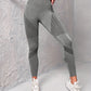3pcs Seamless Striped Yoga Leggings For Women, High Stretch Slim Fitted Workout Gym Sports Pants, Women's Activewear