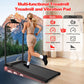 Foldable Treadmill with Handle Bar & Incline, 2 in 1 Upgrade Portable Under Desk Walking Pad and Vibration Pad with Remote Control for Home Office Small Spaces