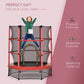 4.5FT Trampoline Jumping with Enclosure Net Springless Design and Safety Pad, Kids Trampoline for Ages 3 to 6