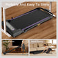 Under Desk Treadmill, Walking Pad, 2 in 1 Portable Treadmill with Handle Remote Control LED Display, Walking Jogging Machine for Home Office Use Black