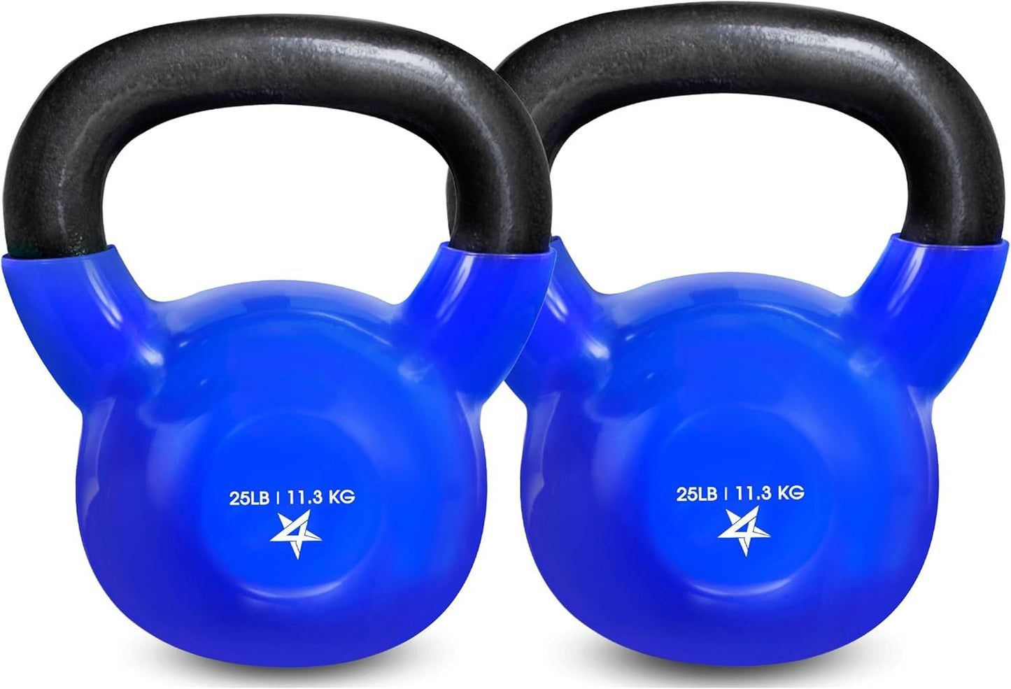 Vinyl Coated Cast Iron Kettlebell – 5–100 lb Strength Training