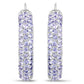 3.06 Carat Genuine Tanzanite .925 Sterling Silver Earrings