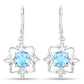5.30 Carat Genuine Swiss Blue Topaz .925 Sterling Silver Earrings