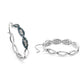 0.52 Carat Genuine Blue Diamond & White Diamond .925 Sterling Silver Earrings