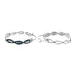 0.52 Carat Genuine Blue Diamond & White Diamond .925 Sterling Silver Earrings