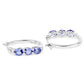 1.99 ct. Genuine Tanzanite and White Diamond .925 Sterling Silver Earrings