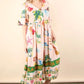 VERY J Button Down Printed Midi Dress