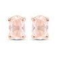 18K Rose Gold Plated 0.80 Carat Genuine Morganite .925 Sterling Silver Earrings