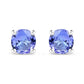 0.46 ct. Genuine Tanzanite .925 Sterling Silver Earrings for women