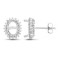 0.26 Carat Genuine White Diamond 14K White Gold Earrings