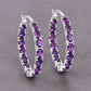 4.80 ct. Genuine Amethyst .925 Sterling Silver Earrings