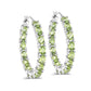 5.10 ct. Genuine Peridot .925 Sterling Silver Earrings