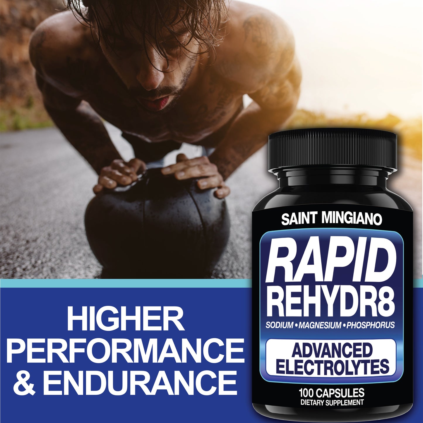 Rapid Rehydr8 Electrolyte Capsules – Muscle Recovery & Hydration Support (100ct)