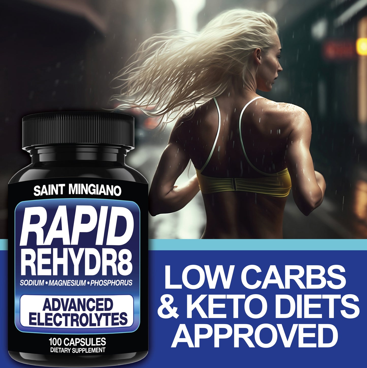 Rapid Rehydr8 Electrolyte Capsules – Muscle Recovery & Hydration Support (100ct)
