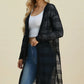 Double Take Full Size Open Front Longline Cardigan