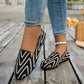 Chevron Pattern Flat Slip-Ons