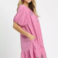 Umgee Embroidered Floral Babydoll Dress