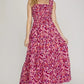She + Sky Full Size Smocked Printed Wide Strap Tiered Dress Plus Size