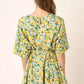 Mittoshop Floral Tie Waist Half Sleeve Mini Dress