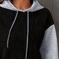 Full Size Textured Kangaroo Pocket Hoodie Plus Size