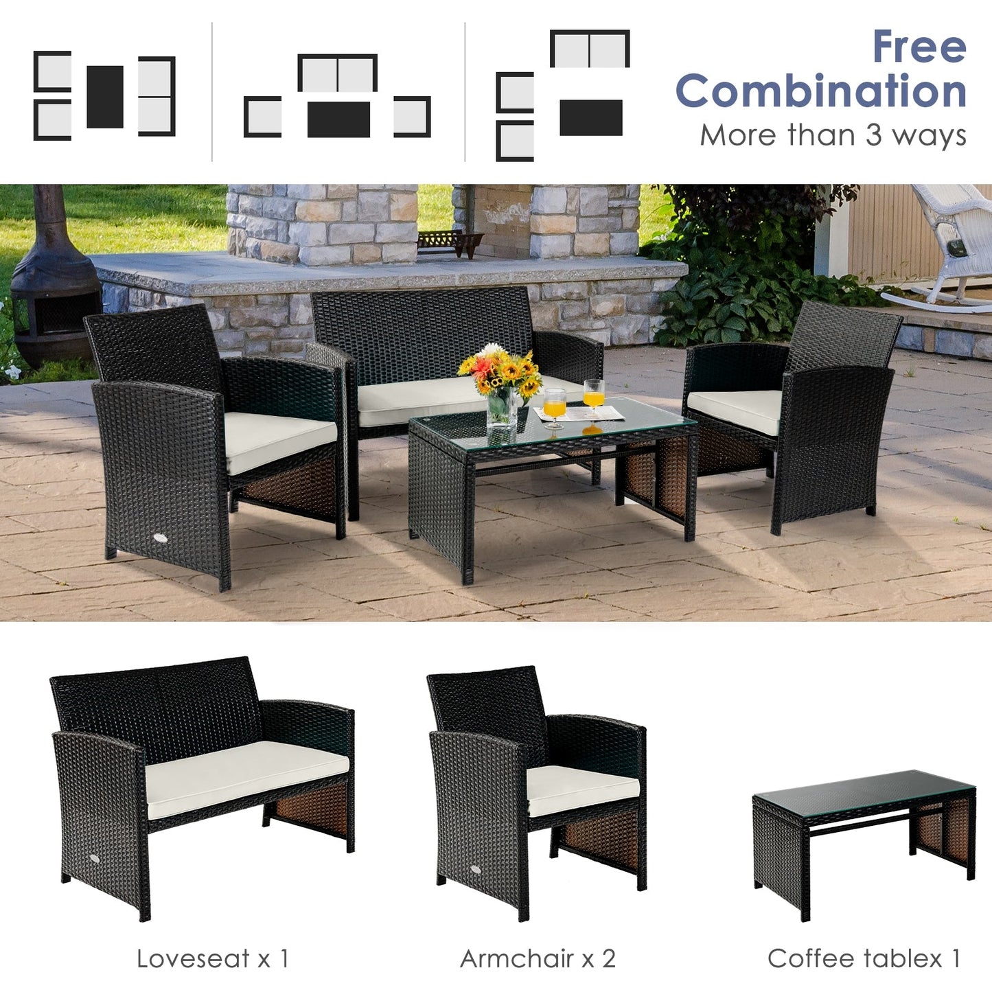 Giant 4-to-Score Game Set Jumbo Connect Four Game with Ring-toss