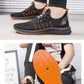 Men’s Mesh Running Sneakers – Lightweight Orange Sole Sport Shoes