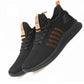 Men’s Mesh Running Sneakers – Lightweight Orange Sole Sport Shoes