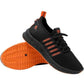 Men’s Mesh Running Sneakers – Lightweight Orange Sole Sport Shoes