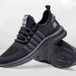 Men’s Mesh Running Sneakers – Lightweight Orange Sole Sport Shoes