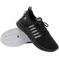 Men’s Mesh Running Sneakers – Lightweight Orange Sole Sport Shoes