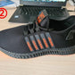Men’s Mesh Running Sneakers – Lightweight Orange Sole Sport Shoes