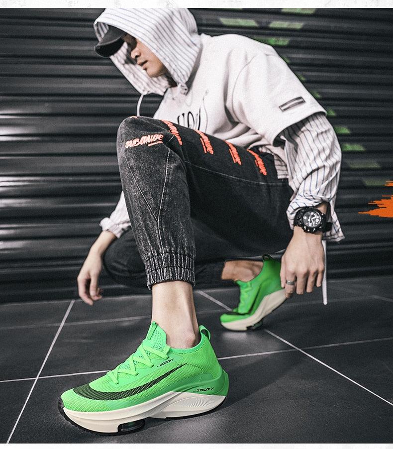 Men’s Air Cushion Running Sneakers – Slip-On Casual Trainer Shoes