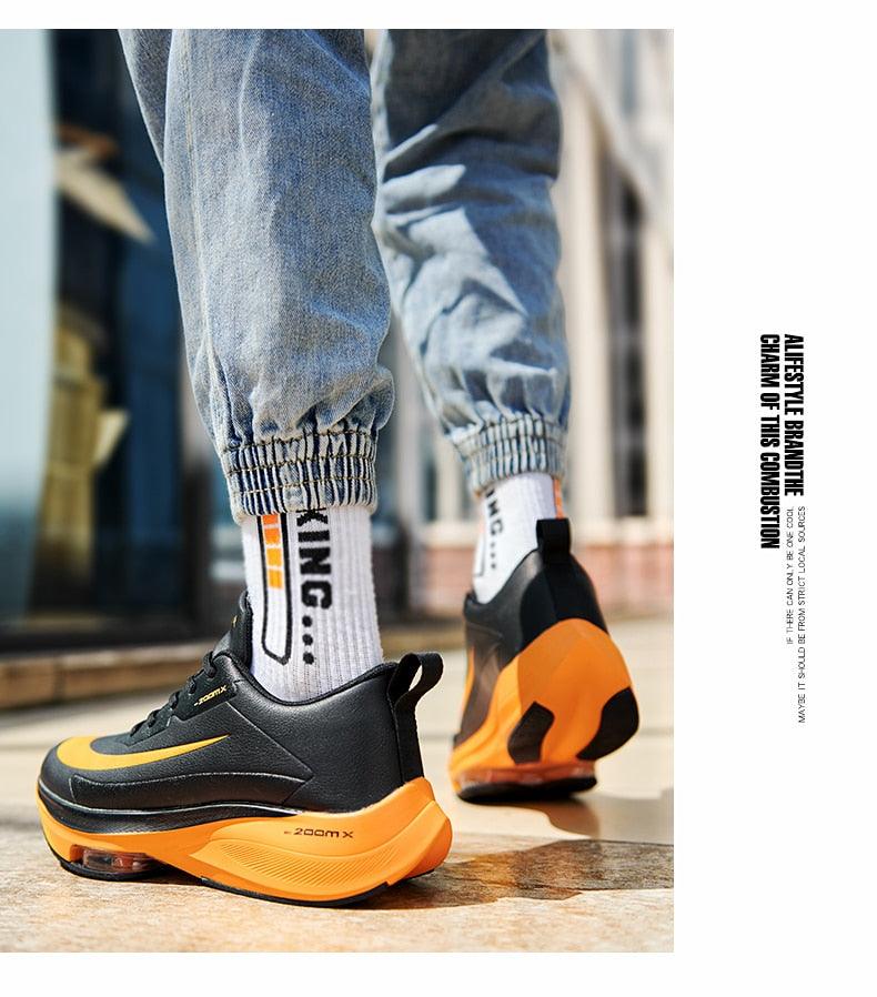 Men’s Air Cushion Running Sneakers – Slip-On Casual Trainer Shoes
