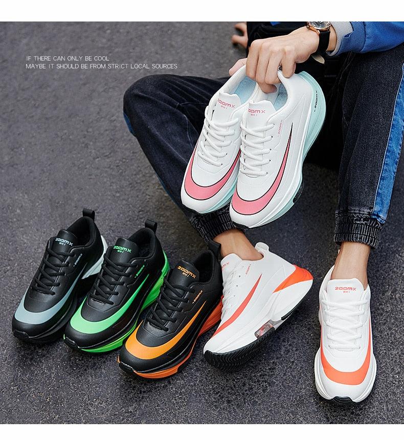 Men’s Air Cushion Running Sneakers – Slip-On Casual Trainer Shoes