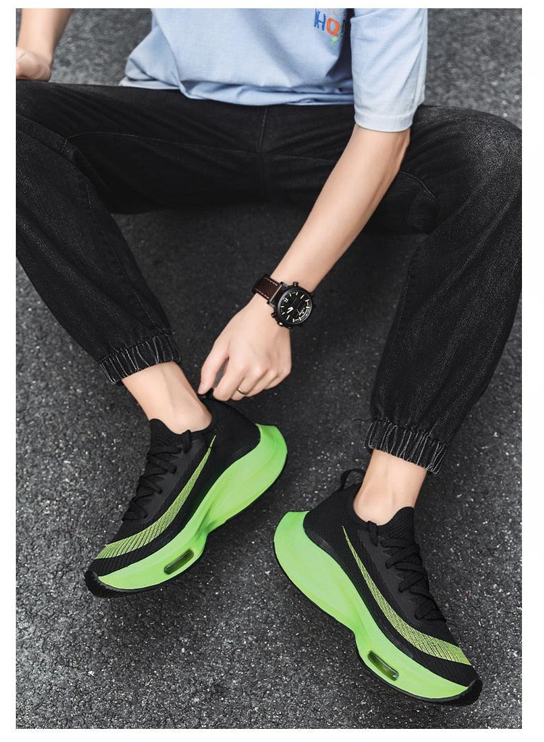 Men’s Air Cushion Running Sneakers – Slip-On Casual Trainer Shoes