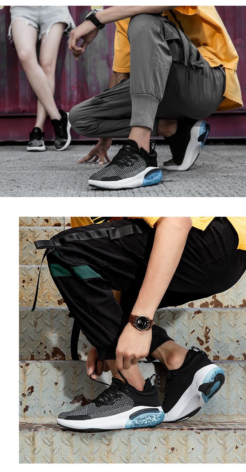 Men’s Air Cushion Running Sneakers – Slip-On Casual Trainer Shoes