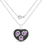 3.19 Carat Genuine Amethyst and Black Spinel .925 Sterling Silver Pendant