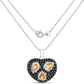 3.19 Carat Genuine Citrine and Black Spinel .925 Sterling Silver Pendant