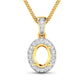 0.18 Carat Genuine White Diamond 14K Yellow Gold Pendant