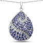 4.72 Carat Genuine Tanzanite .925 Sterling Silver Pendant