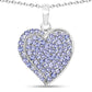 3.97 Carat Genuine Tanzanite .925 Sterling Silver Pendant