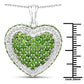 4.62 Carat Genuine Chrome Diopside .925 Sterling Silver Pendant