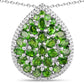 4.65 Carat Genuine Chrome Diopside .925 Sterling Silver Pendant